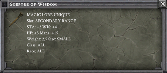 SCEPTRE OF WISDOM item card